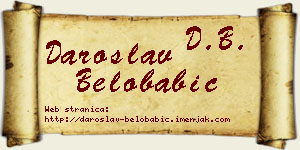 Daroslav Belobabić vizit kartica